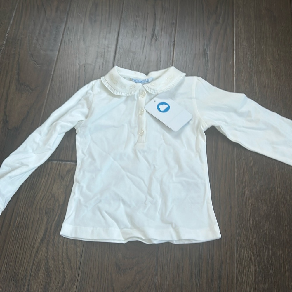 Mayoral girls half button down shirt